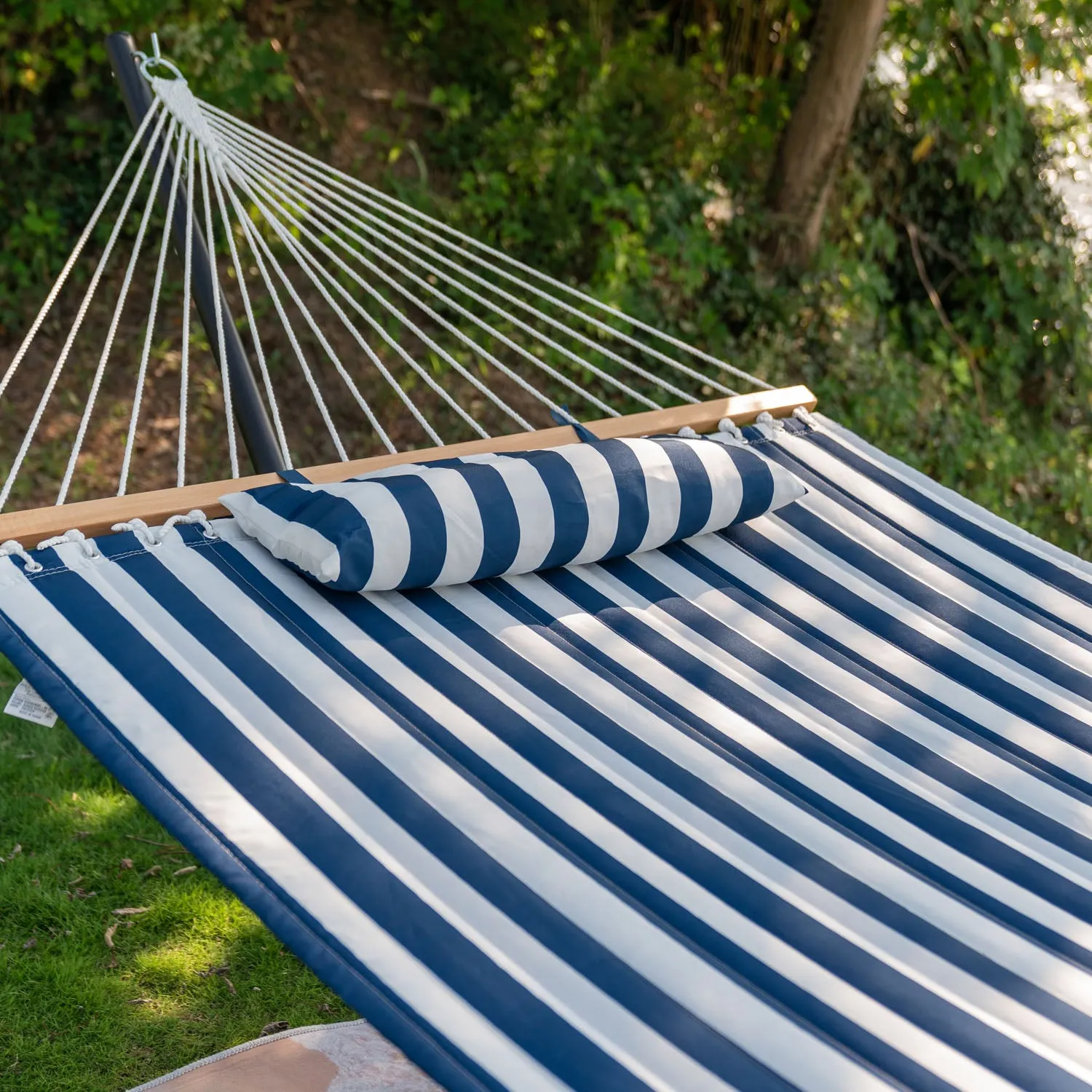 12 FT Large Double Stripes Quilted Hammock