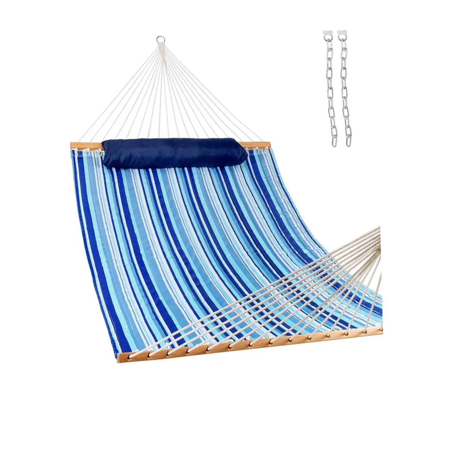 12 FT Large Double Stripes Quilted Hammock