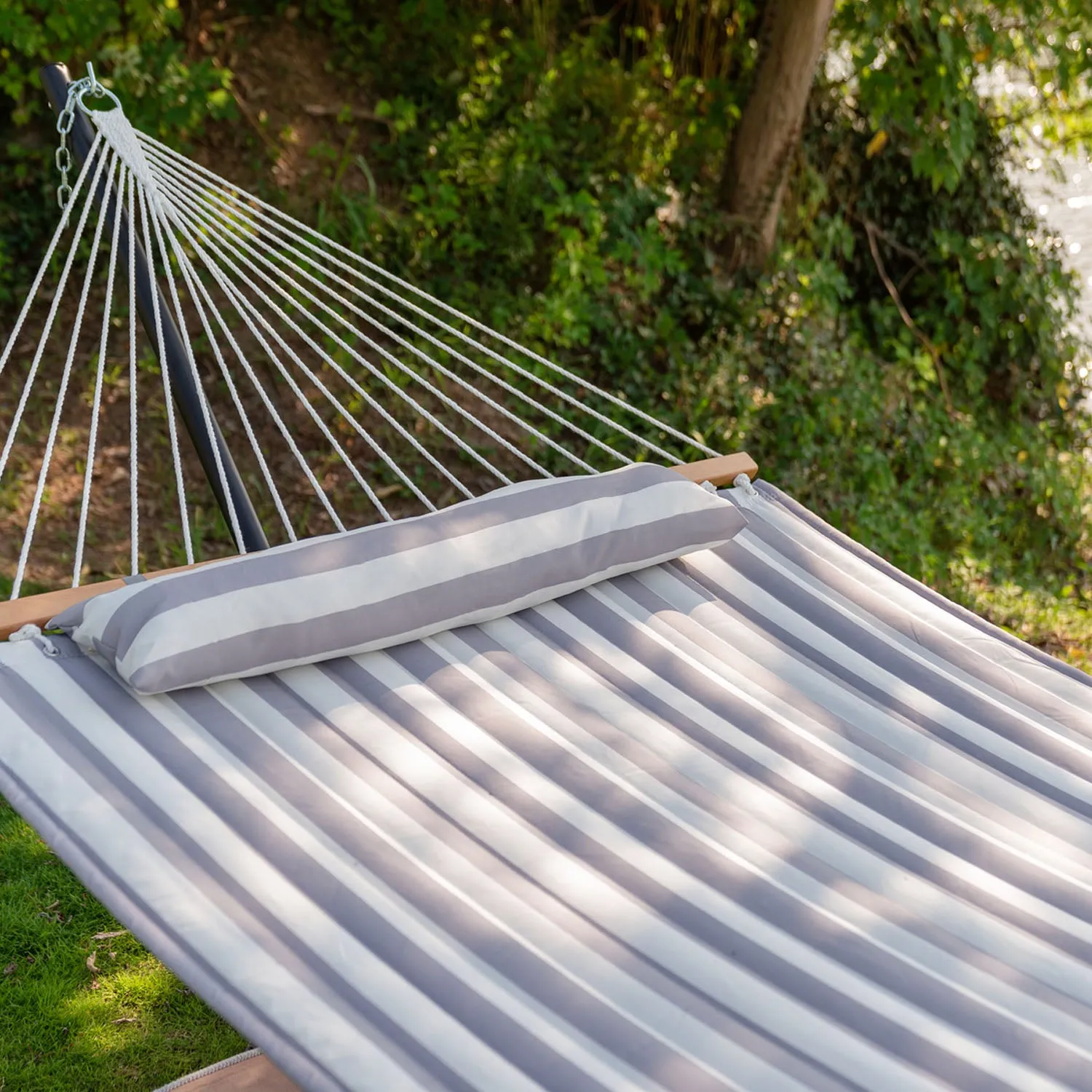 12 FT Large Double Stripes Quilted Hammock