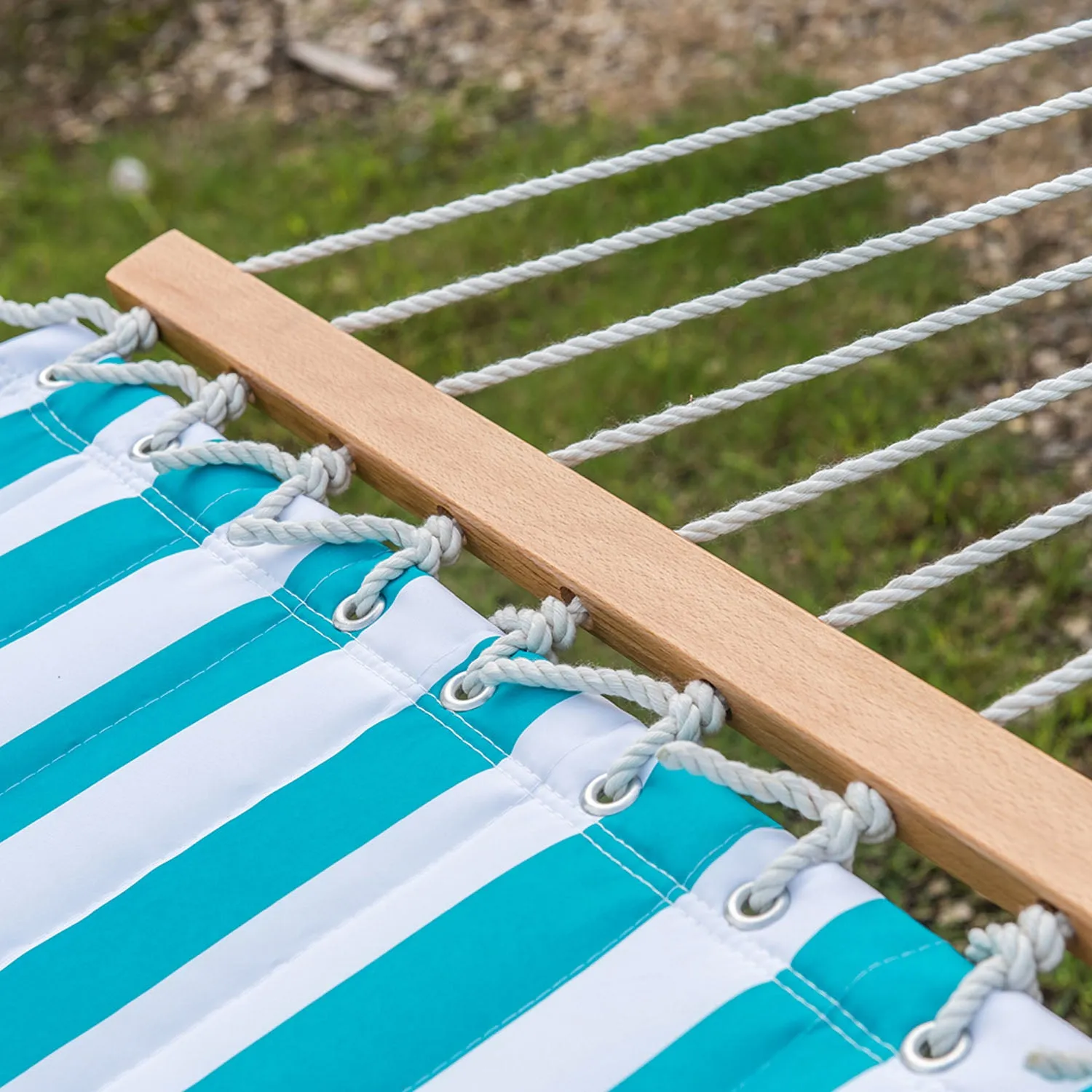 12 FT Large Double Stripes Quilted Hammock