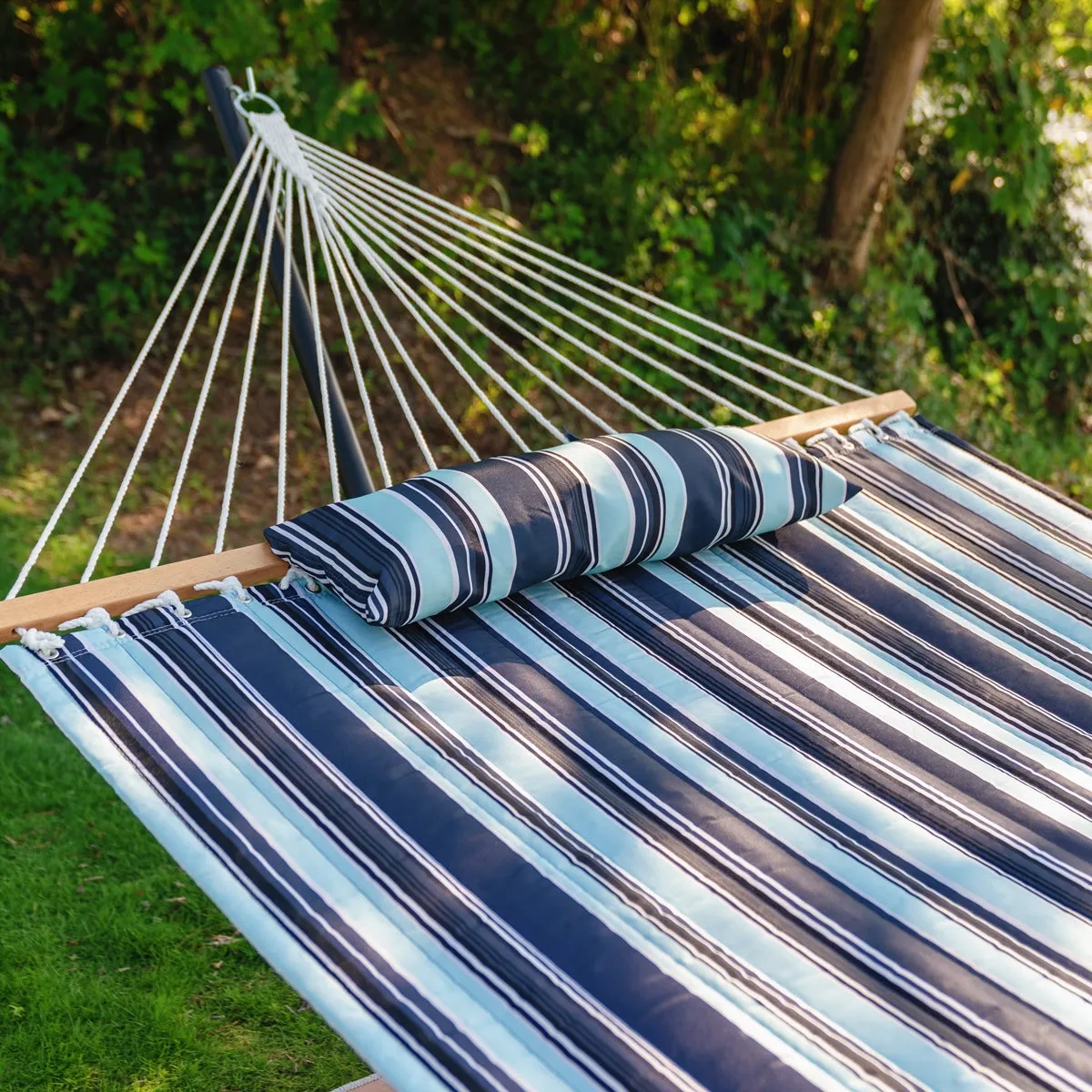 12 FT Large Double Stripes Quilted Hammock