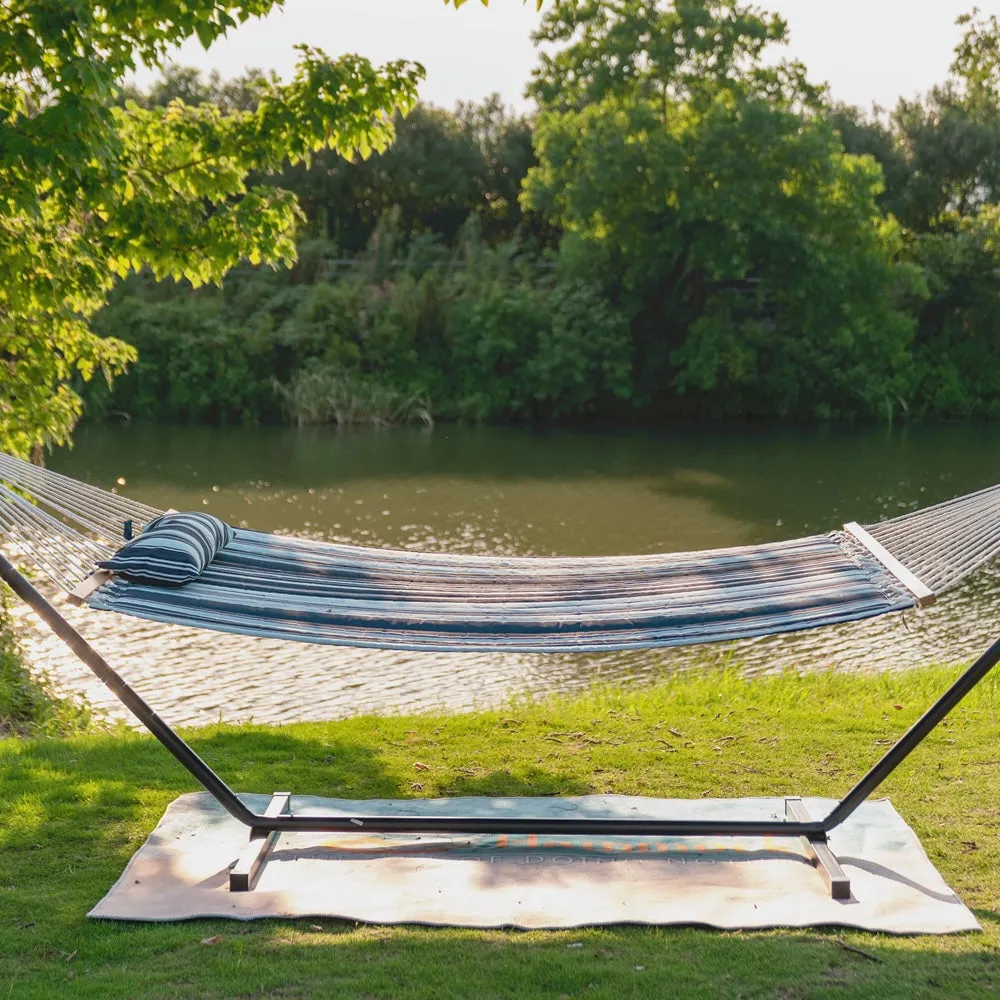 12 FT Large Double Stripes Quilted Hammock