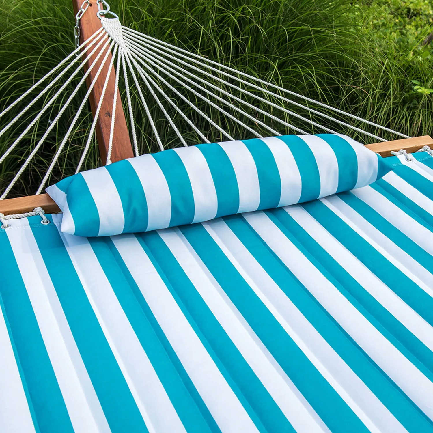 12 FT Large Double Stripes Quilted Hammock