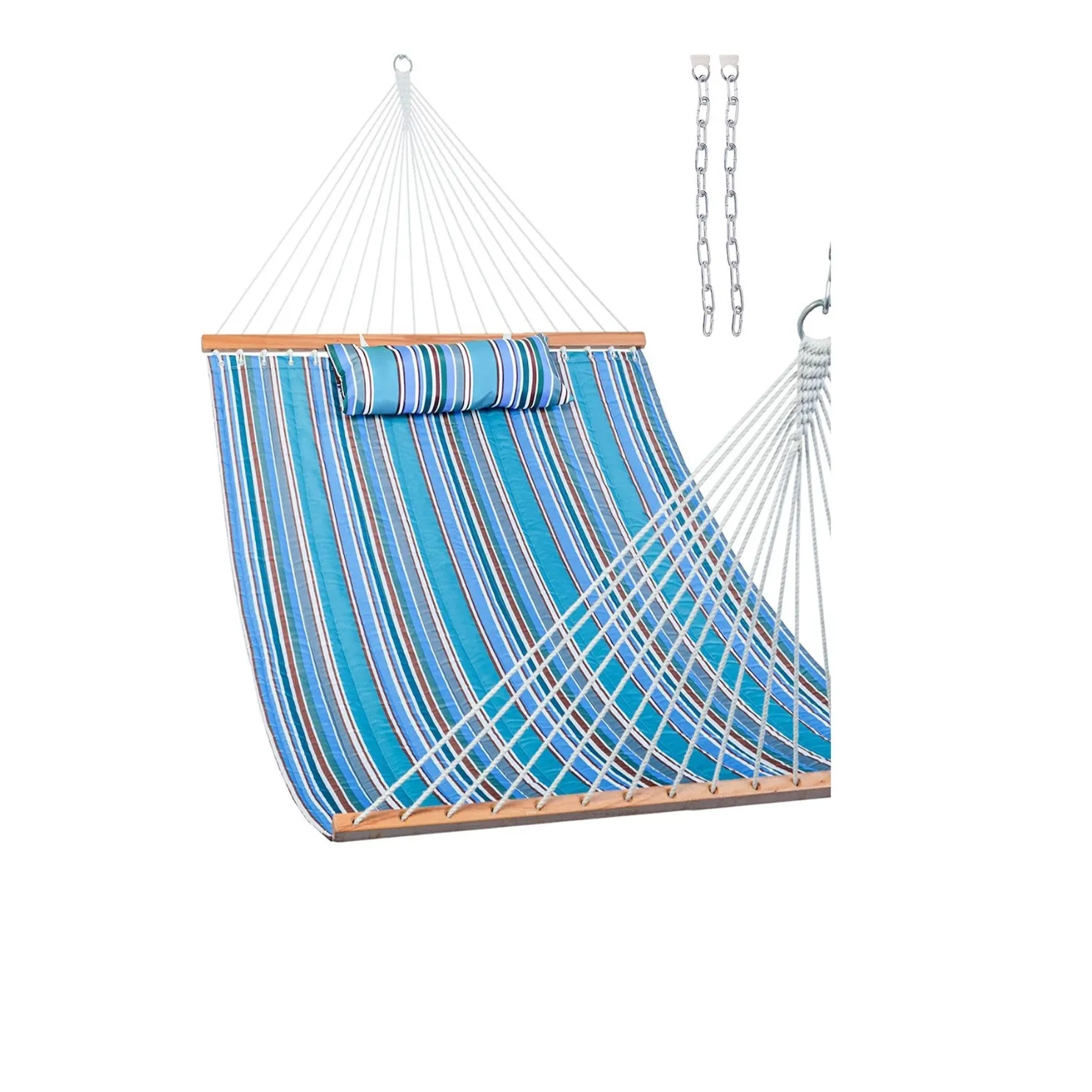 12 FT Large Double Stripes Quilted Hammock