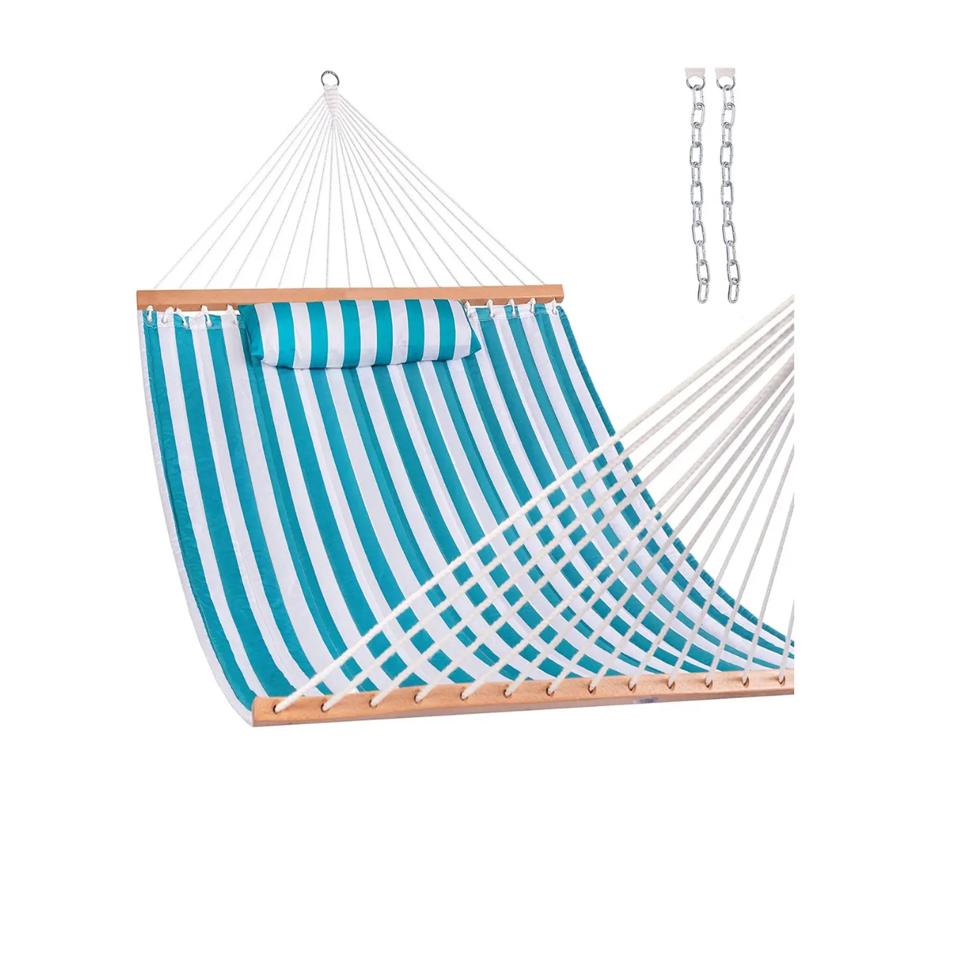 12 FT Large Double Stripes Quilted Hammock