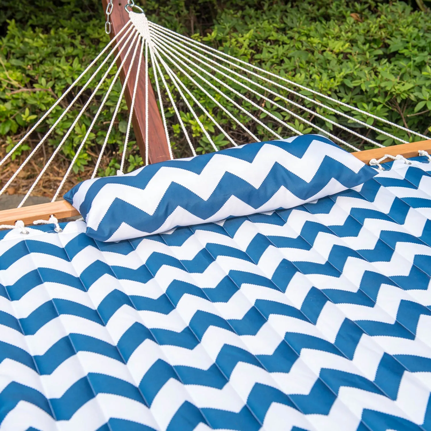 12 FT Large Double Stripes Quilted Hammock