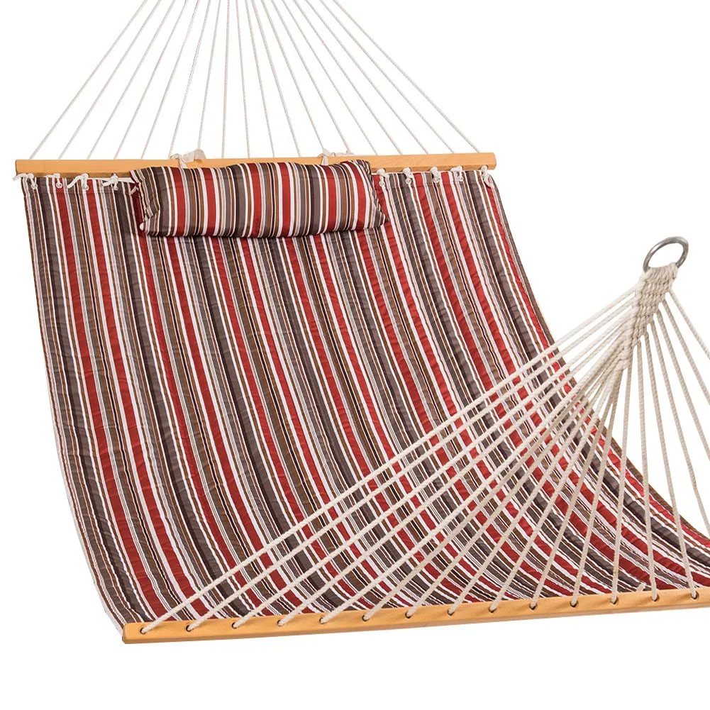 12 FT Large Double Stripes Quilted Hammock