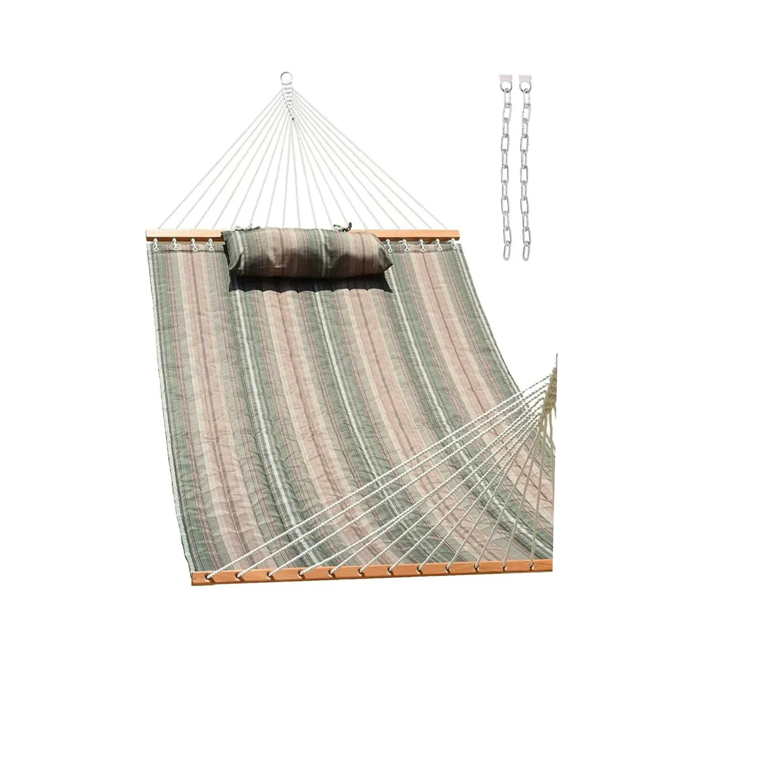 12 FT Large Double Stripes Quilted Hammock