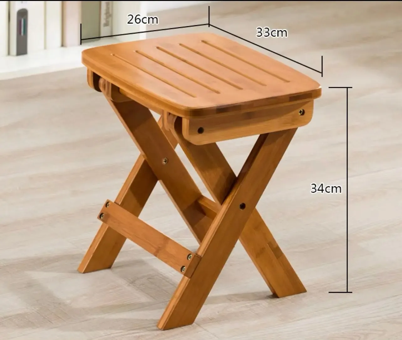 Bamboo Wooden Table Stool Foldable Dining Study Picnic Camping Handy Indoor Outdoor