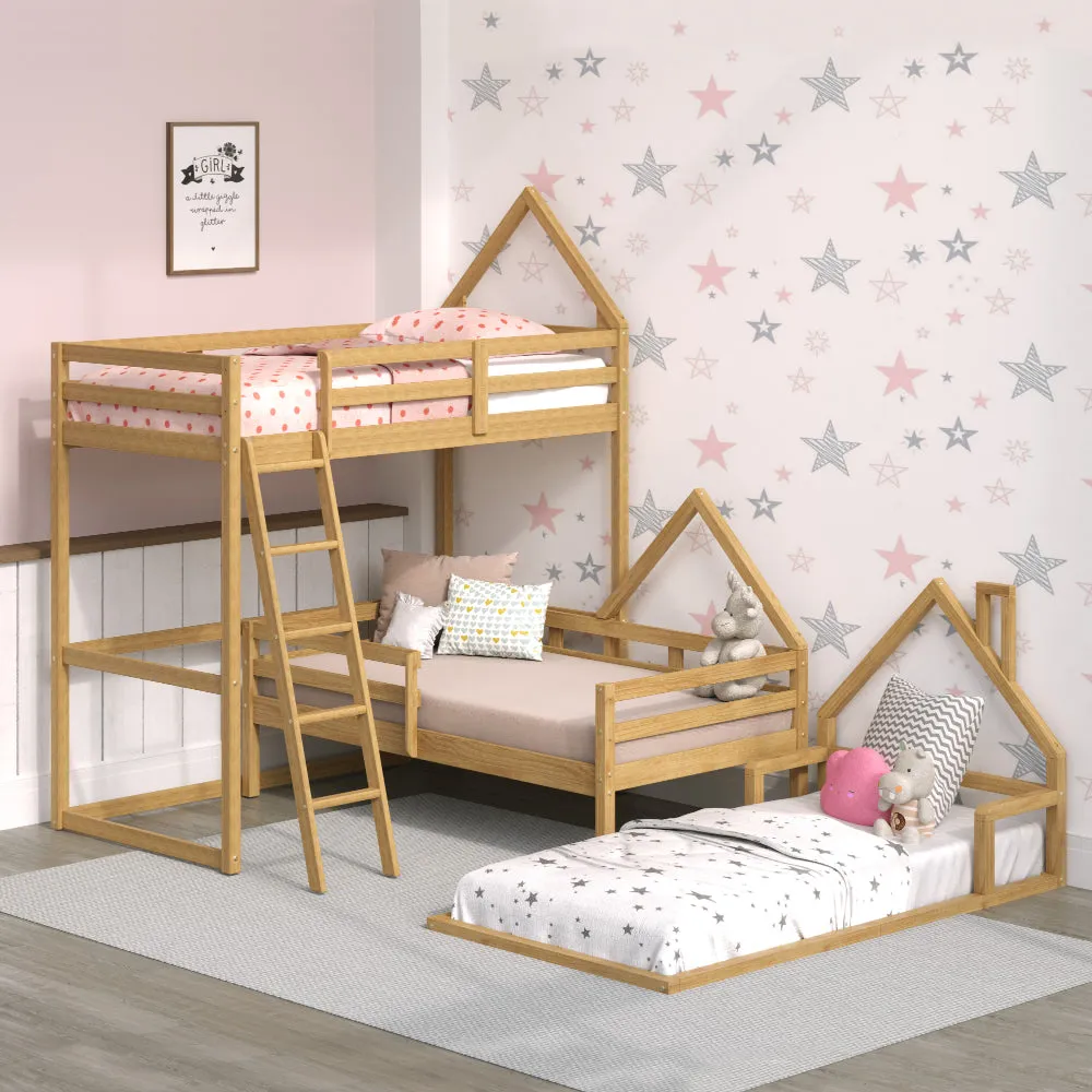 Casita Kids Wood Montessori inspired Bedroom Set - Loft, Floor and Single