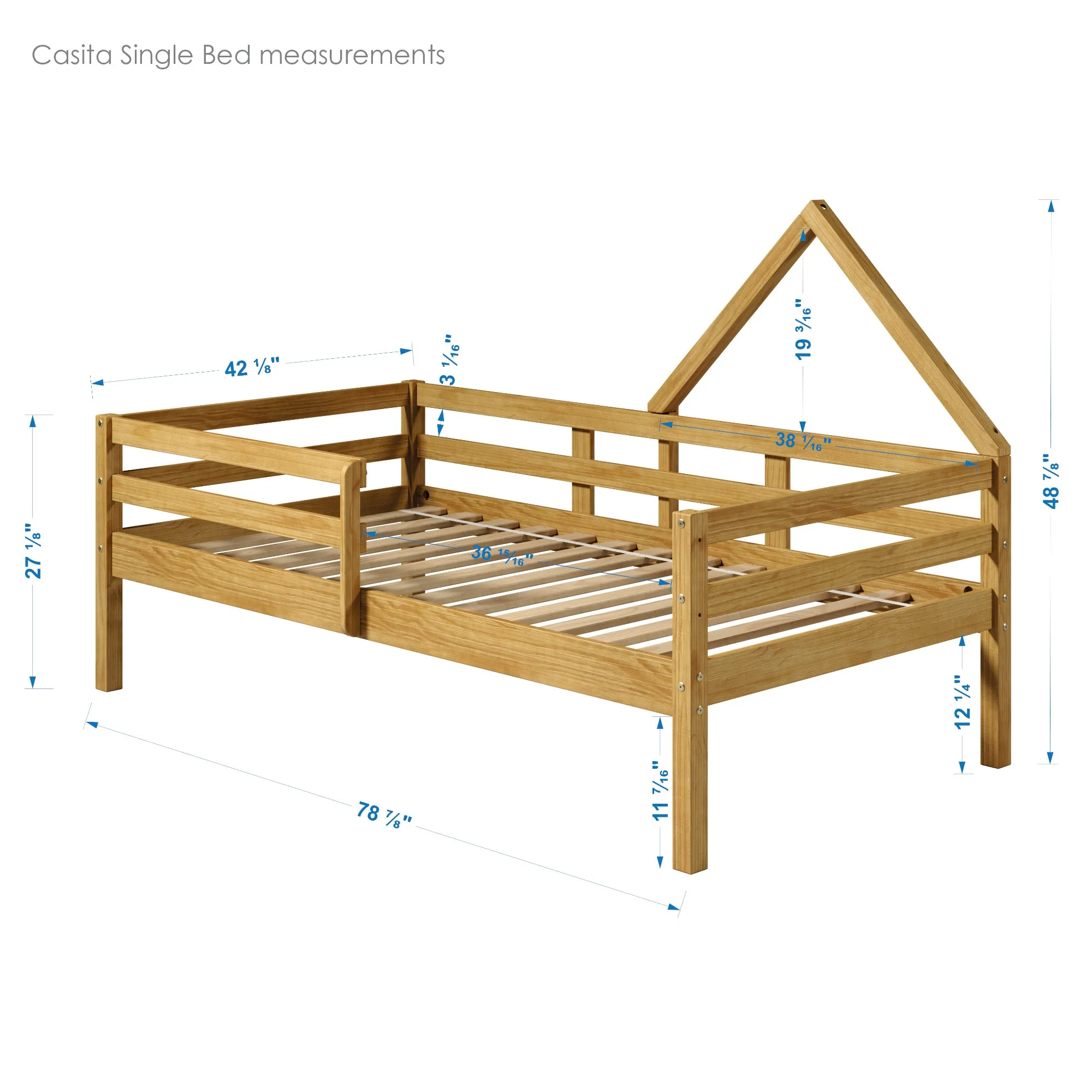 Casita Kids Wood Montessori inspired Bedroom Set - Loft, Floor and Single