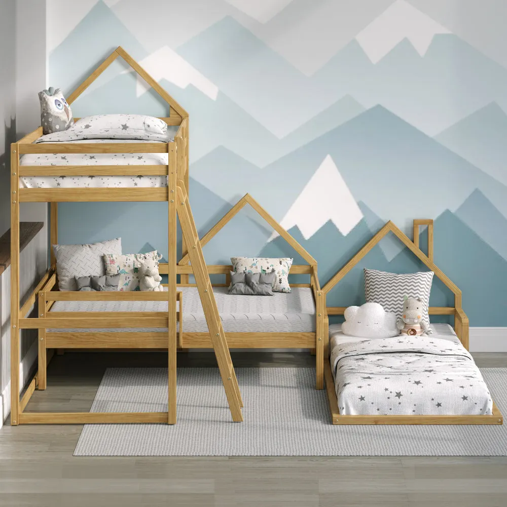 Casita Kids Wood Montessori inspired Bedroom Set - Loft, Floor and Single