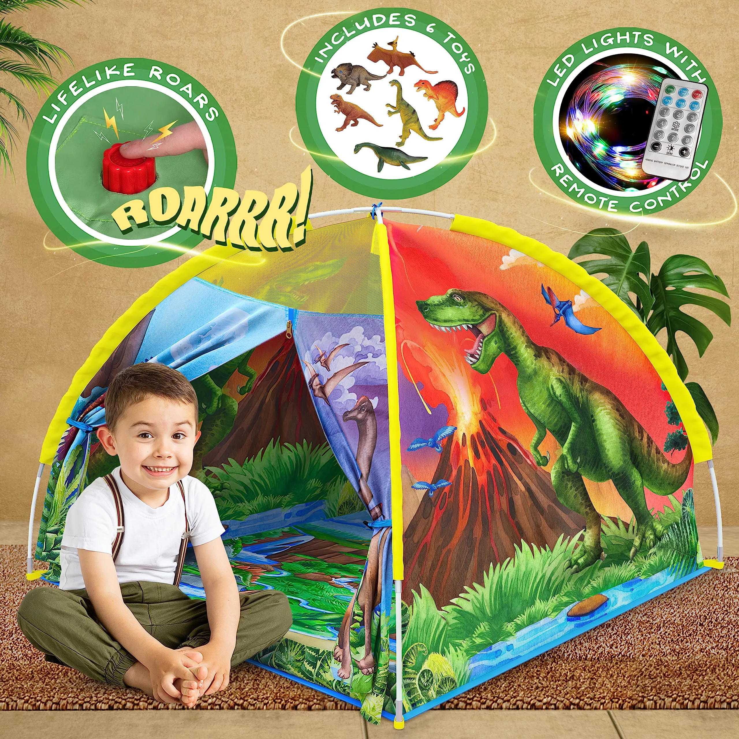 Dinosaur Discovery Super Dome Kids Playhouse - 43 H x 47 W inches