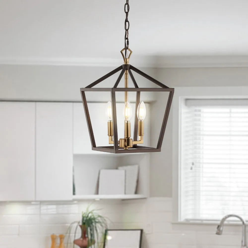 Iris 10" Iron Classic Modern Lantern LED Pendant