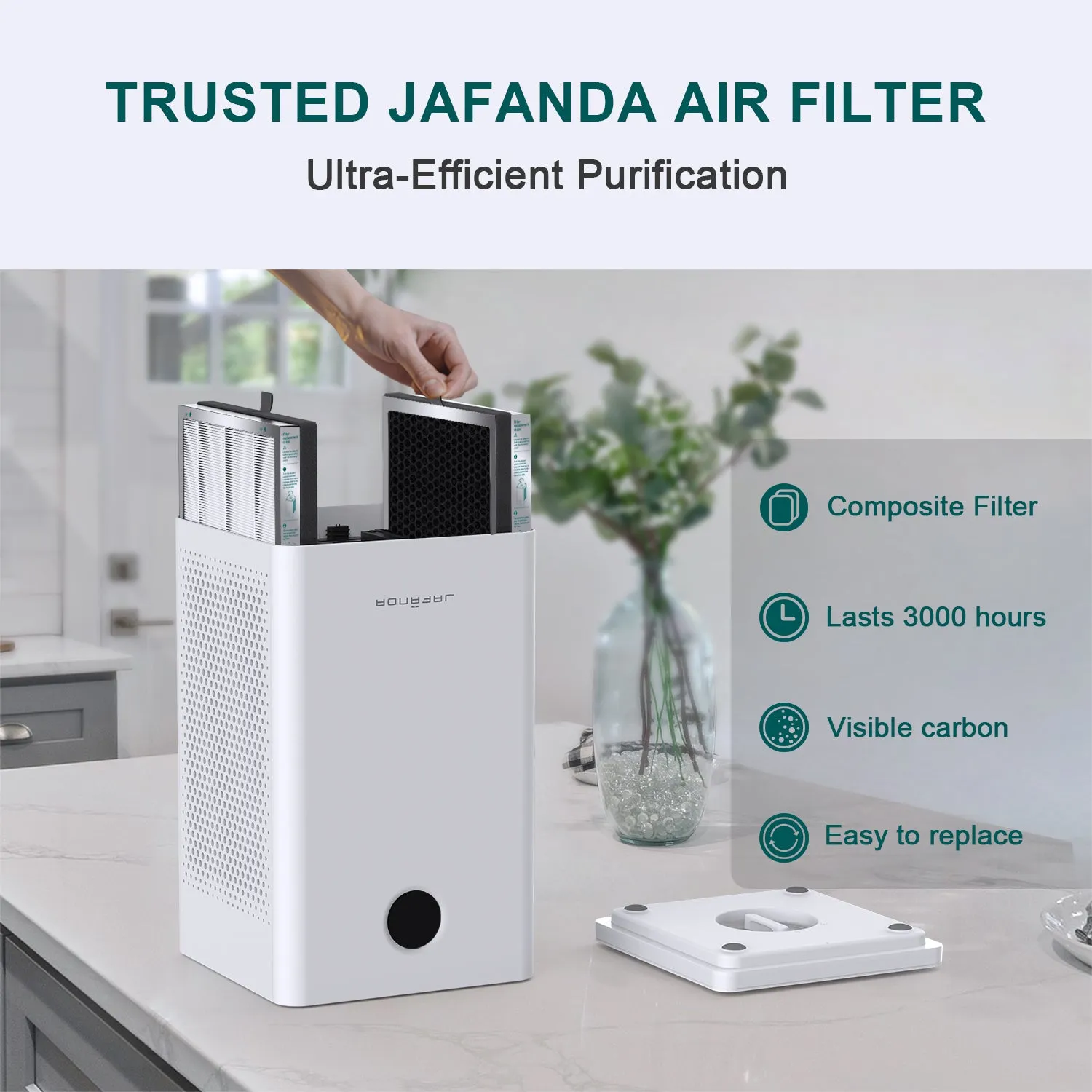 Jafanda air purifier filter, JF260 replacement filter factory wholesale - True HEPA and Activated Carbon Filter - Removes 99.7% of Smoke, Dust, Pollen, and Odors