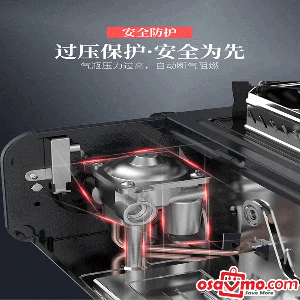 JY CN Portable Gas Stove ONLY for Butane Gas Can 2900w Extra Gifts Windbreak Cover Suitcase