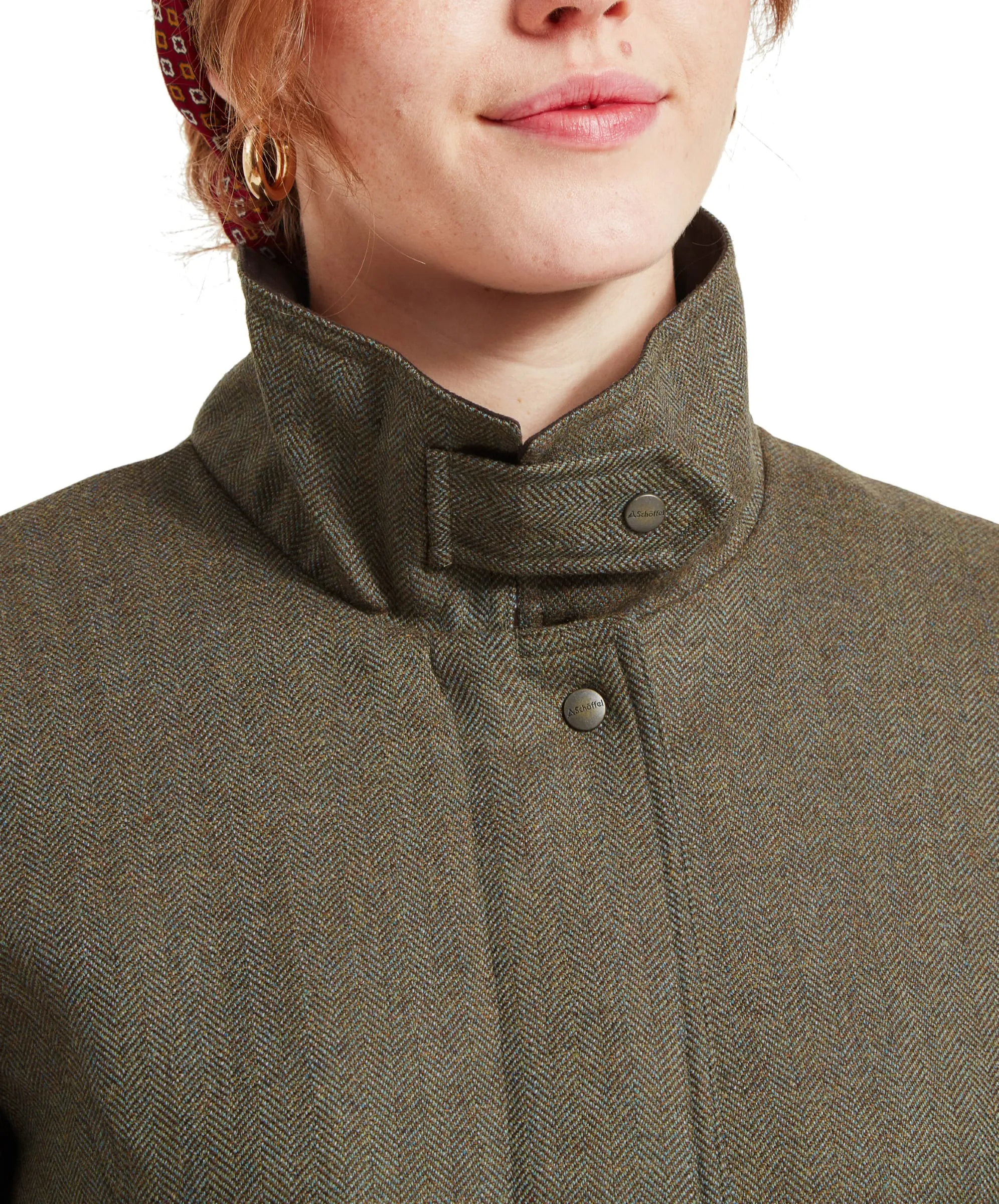 Lilymere Tweed Jacket - Loden Green Herringbone Tweed