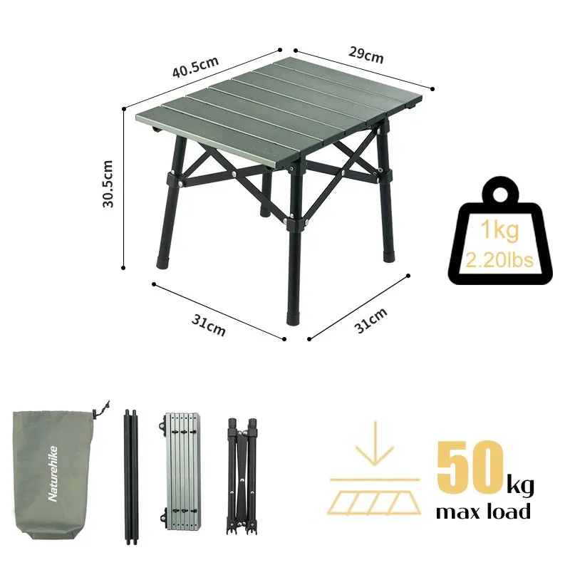 Naturehike Aluminum Alloy Folding Table Outdoor Camping Portable Barbecue Table Camping Picnic Table