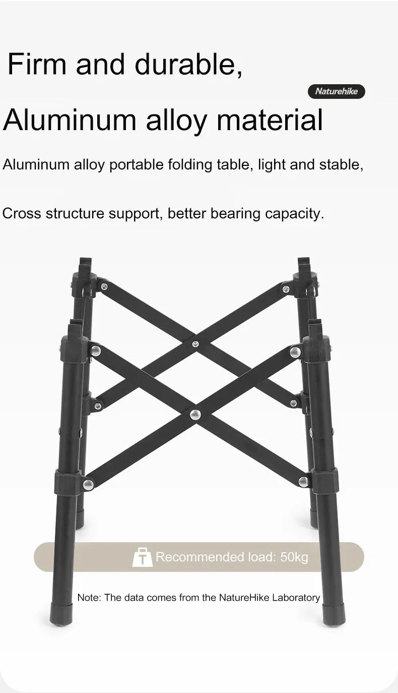 Naturehike Aluminum Alloy Folding Table Outdoor Camping Portable Barbecue Table Camping Picnic Table