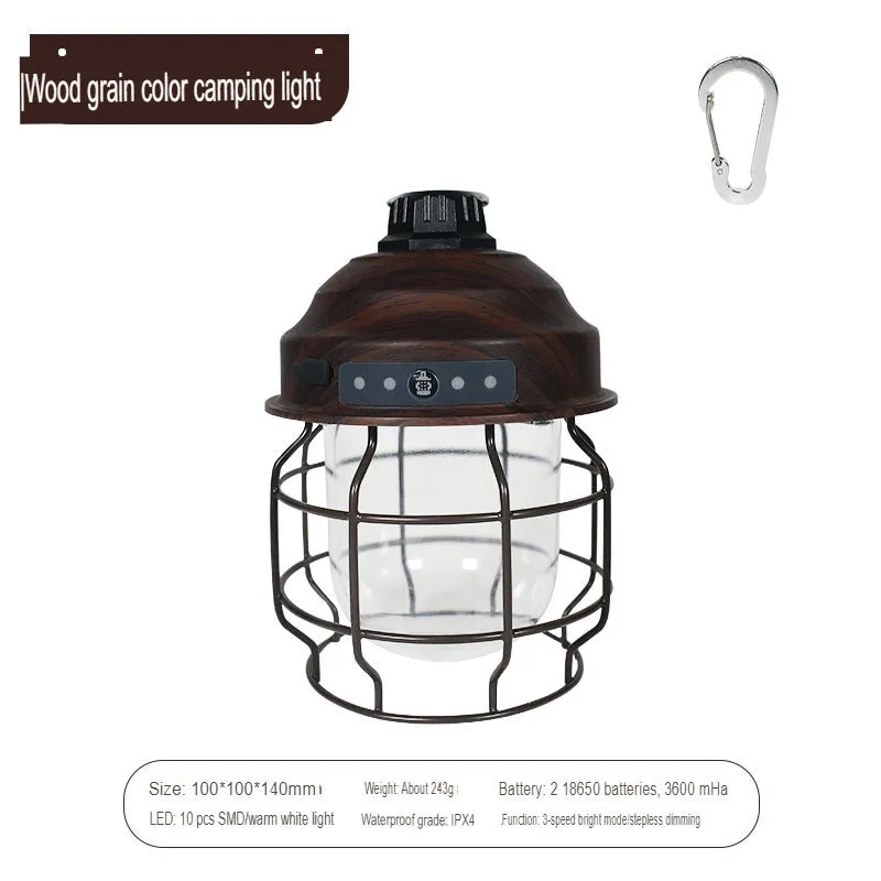 New Outdoor Camping Lamp Portable Lantern Mountain Camping Supplies And Equipment With Carabiner Camping Lamp