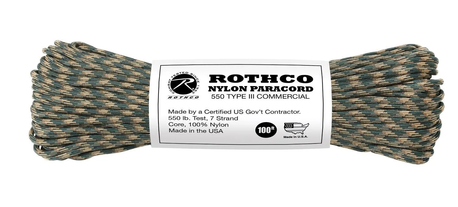 Nylon Camo Paracord Color : Woodland Camo (5 per pack)