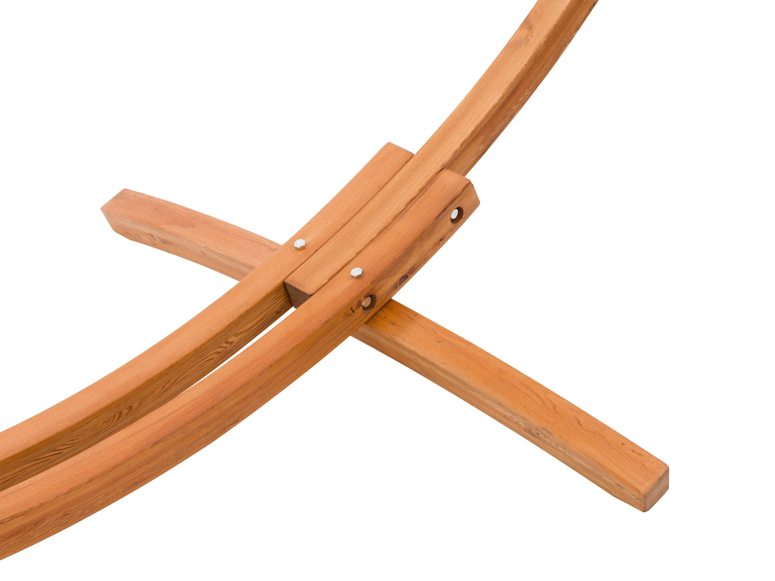 Orange Hammock with Wood Stand