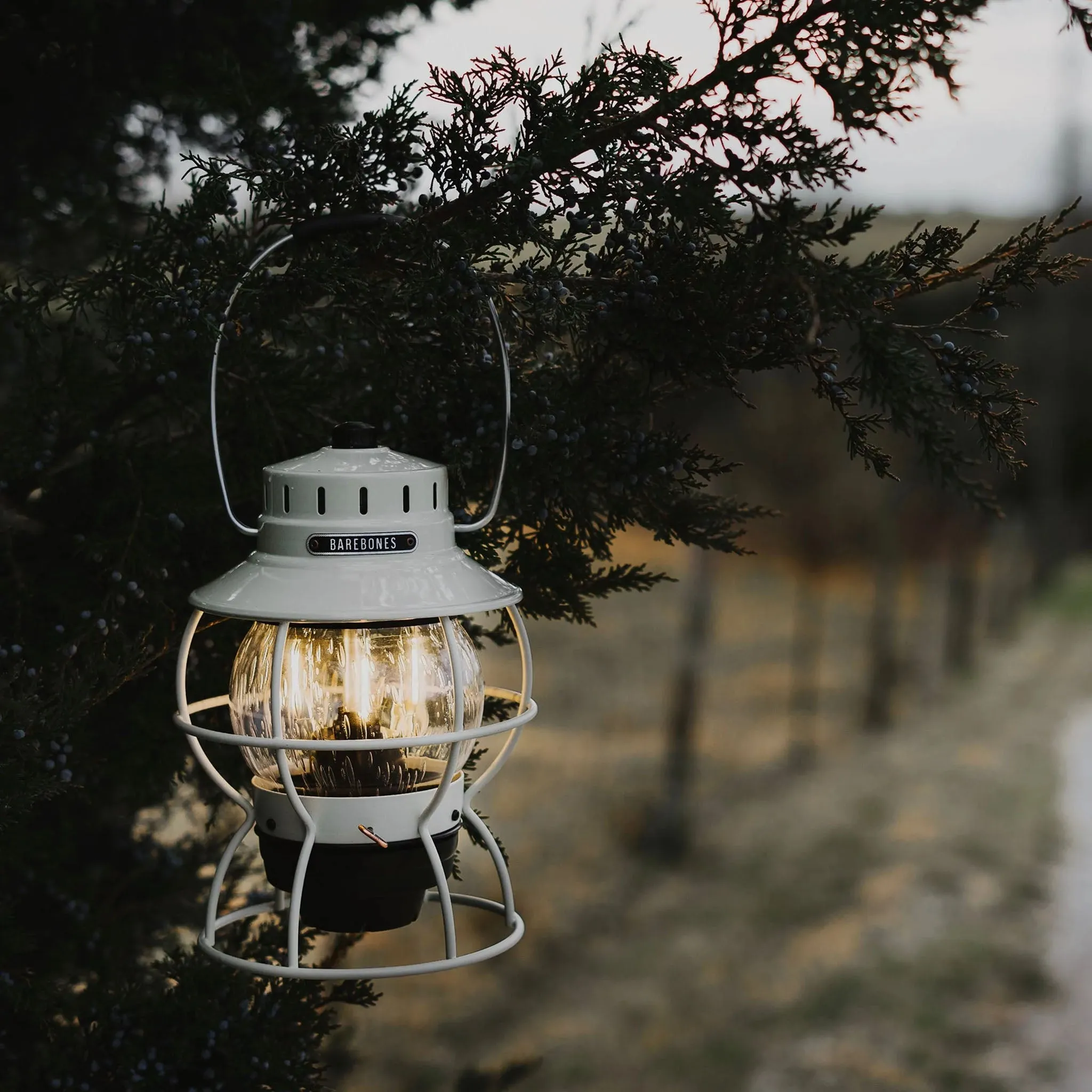 Railroad Lantern - Vintage White