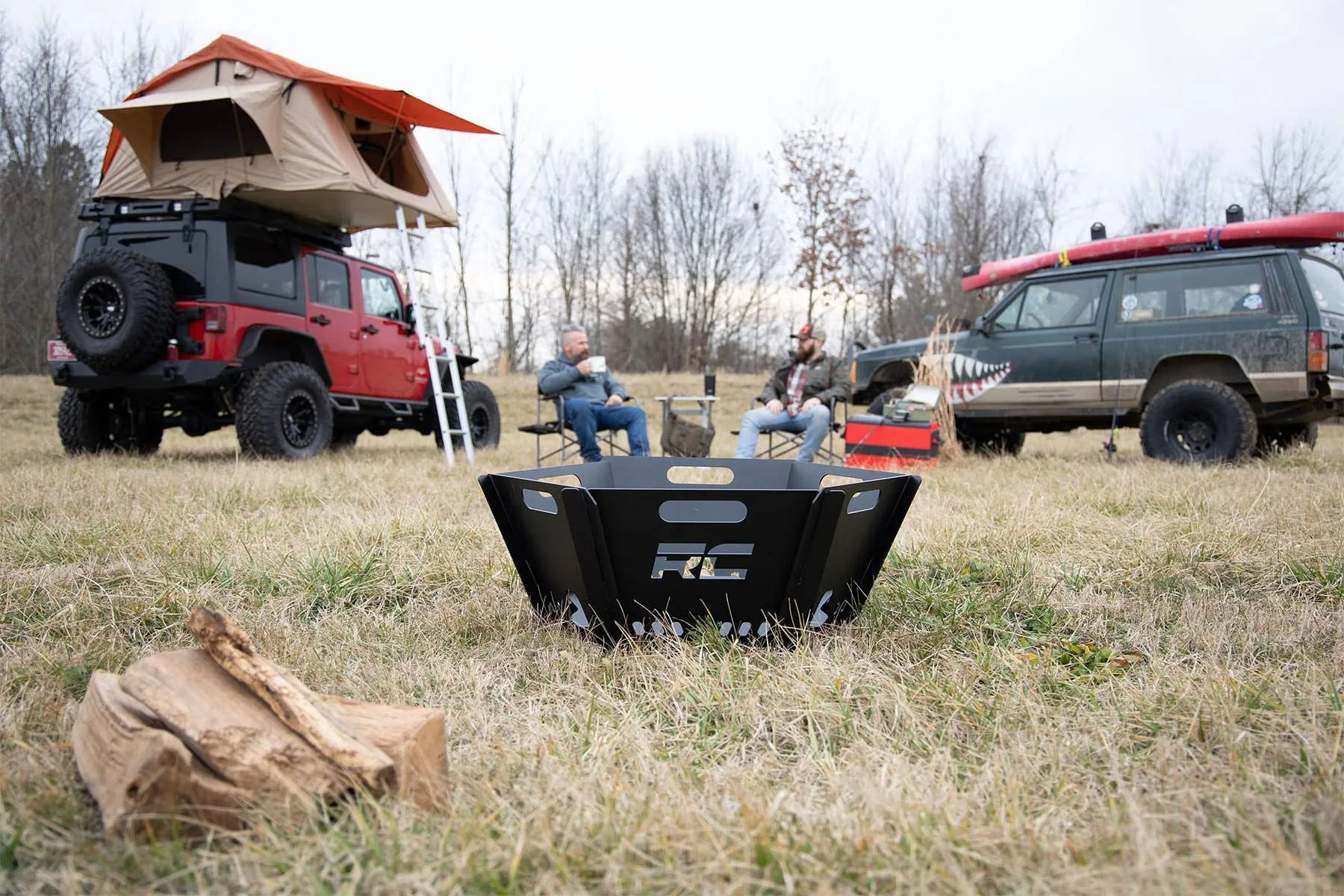 Rough Country Portable Fire Pit | Wood Burning | For Camping and Overlanding