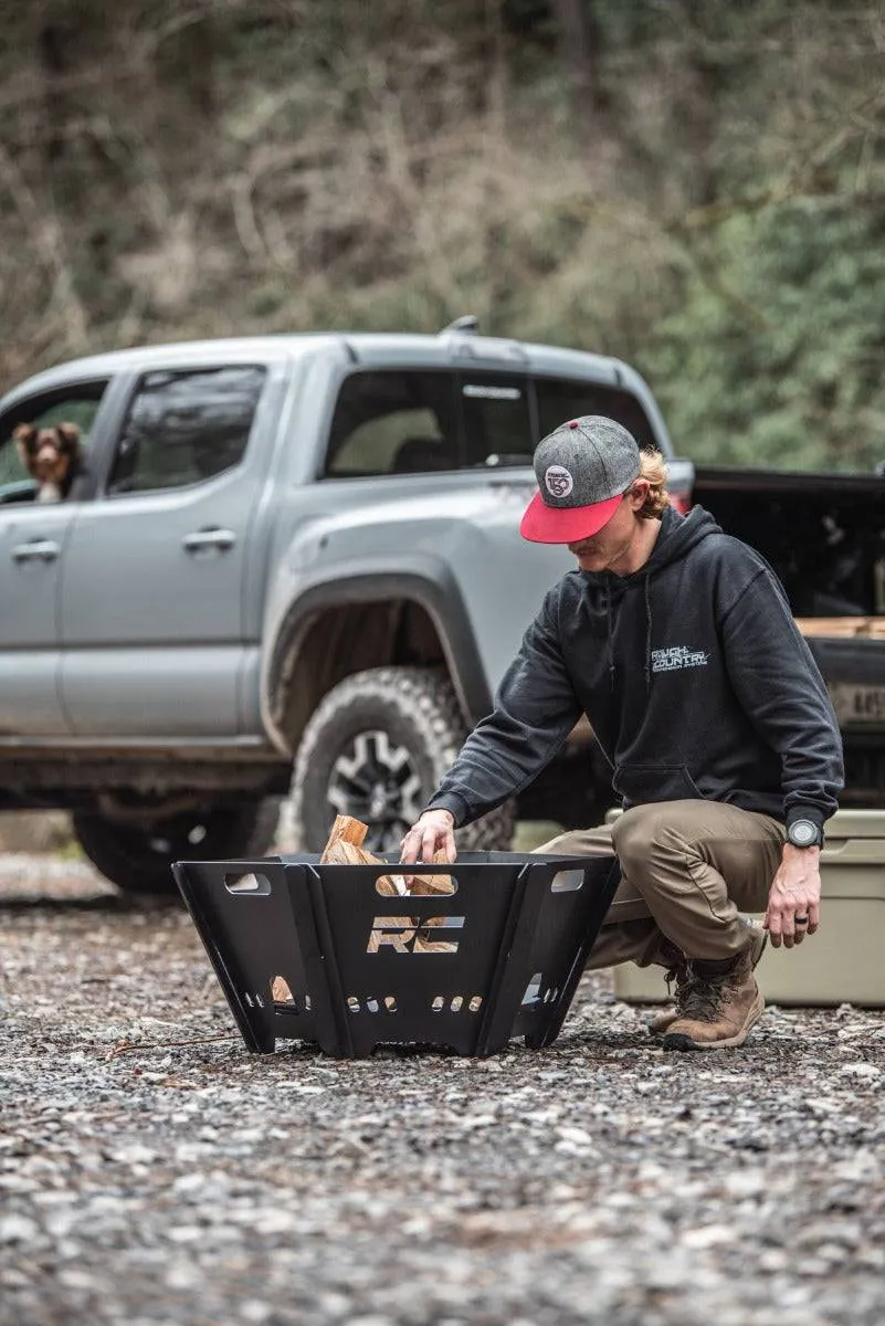 Rough Country Portable Fire Pit | Wood Burning | For Camping and Overlanding