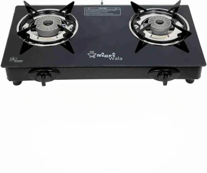 Sigri-wala 2B PNG/CNG Compatible Battery less Glass Automatic Gas Stove (2 Burners)