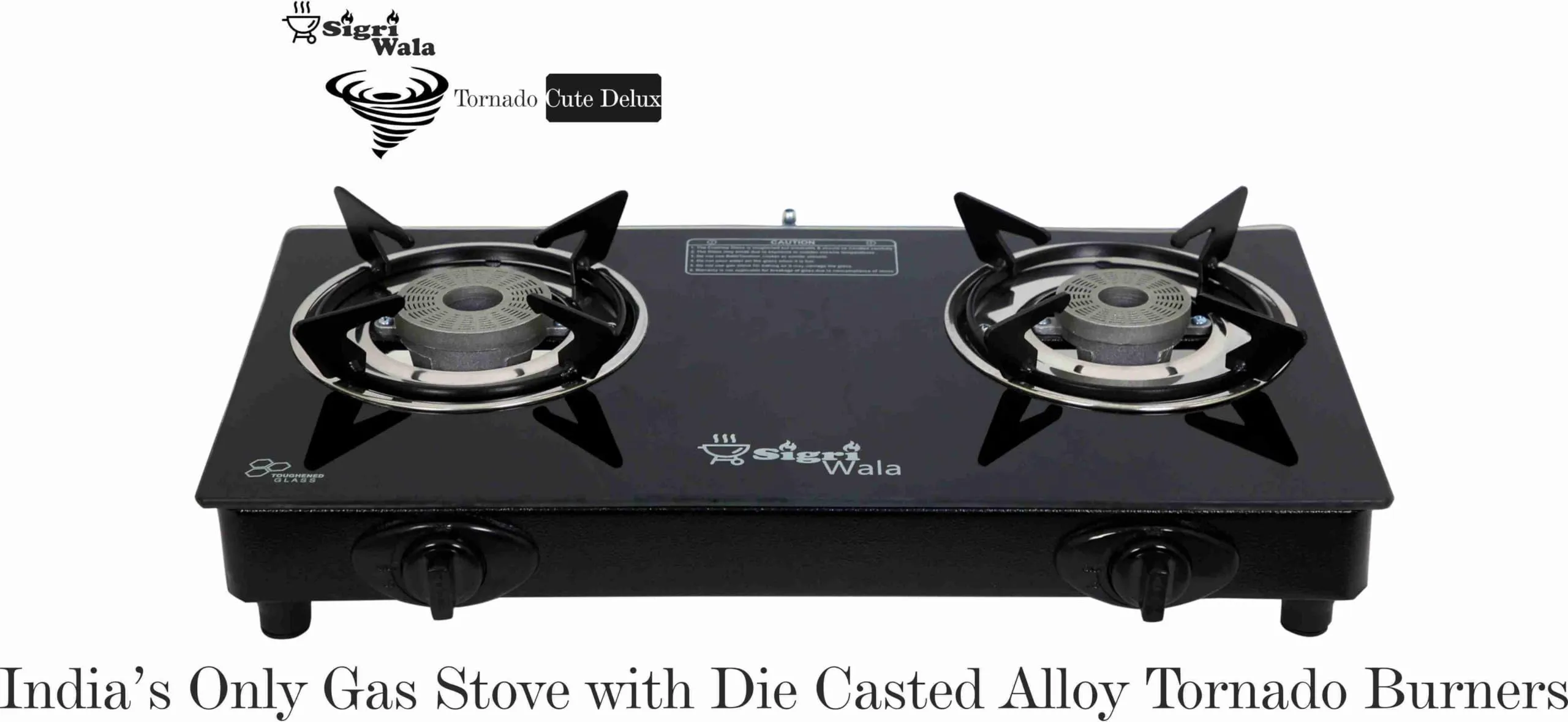 Sigri-wala 2B PNG/CNG Compatible Battery less Glass Automatic Gas Stove (2 Burners)