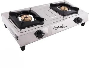 Sigri-wala Stainless Steel Manual Gas Stove (2 Burners)