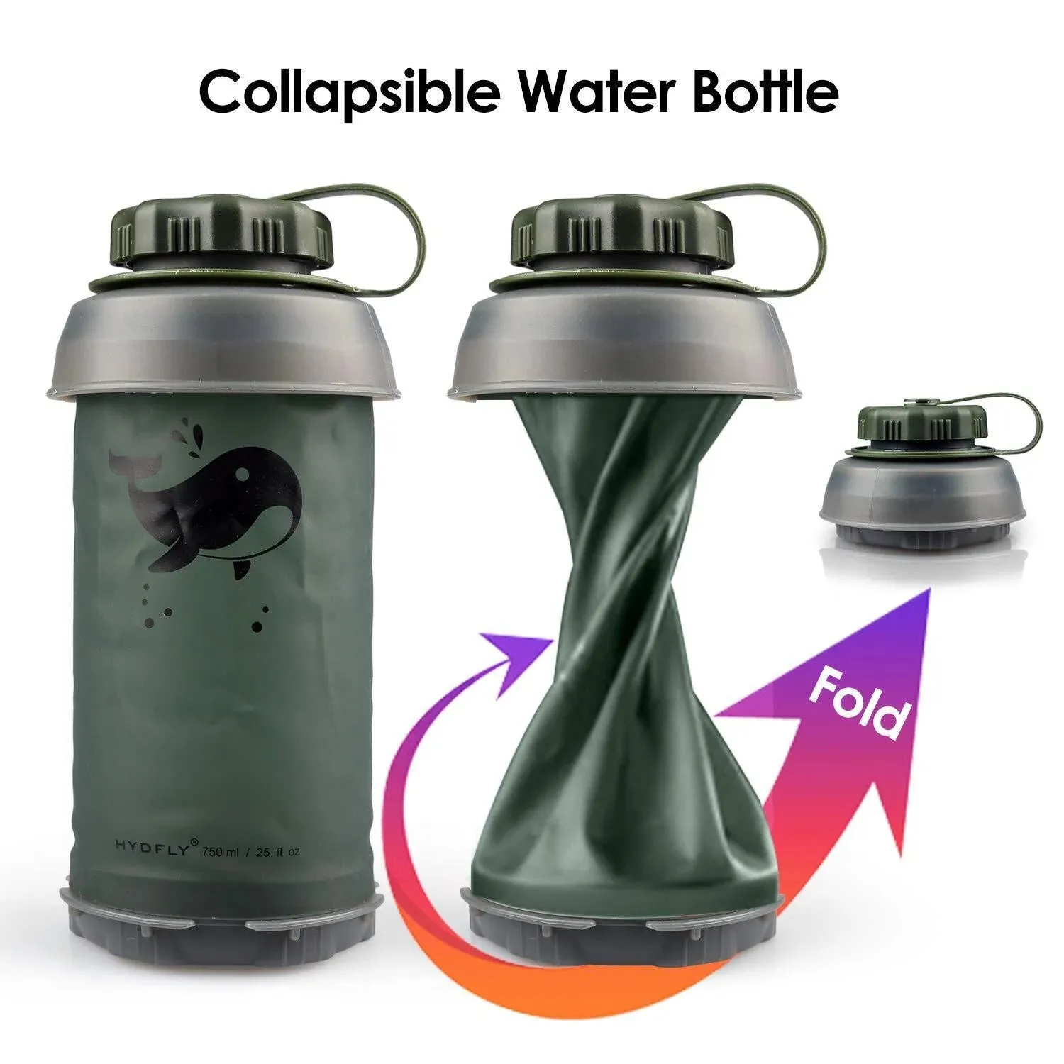 Small Collapsible Water Bottle With Carbon Filter