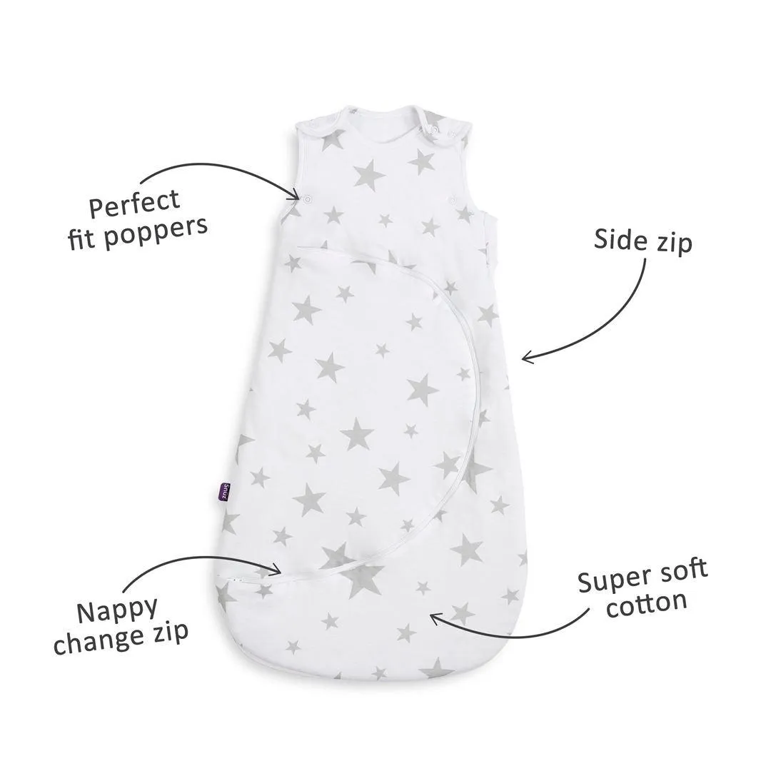 SnuzPouch Sleeping Bag - Grey Stars - TOG 2.5