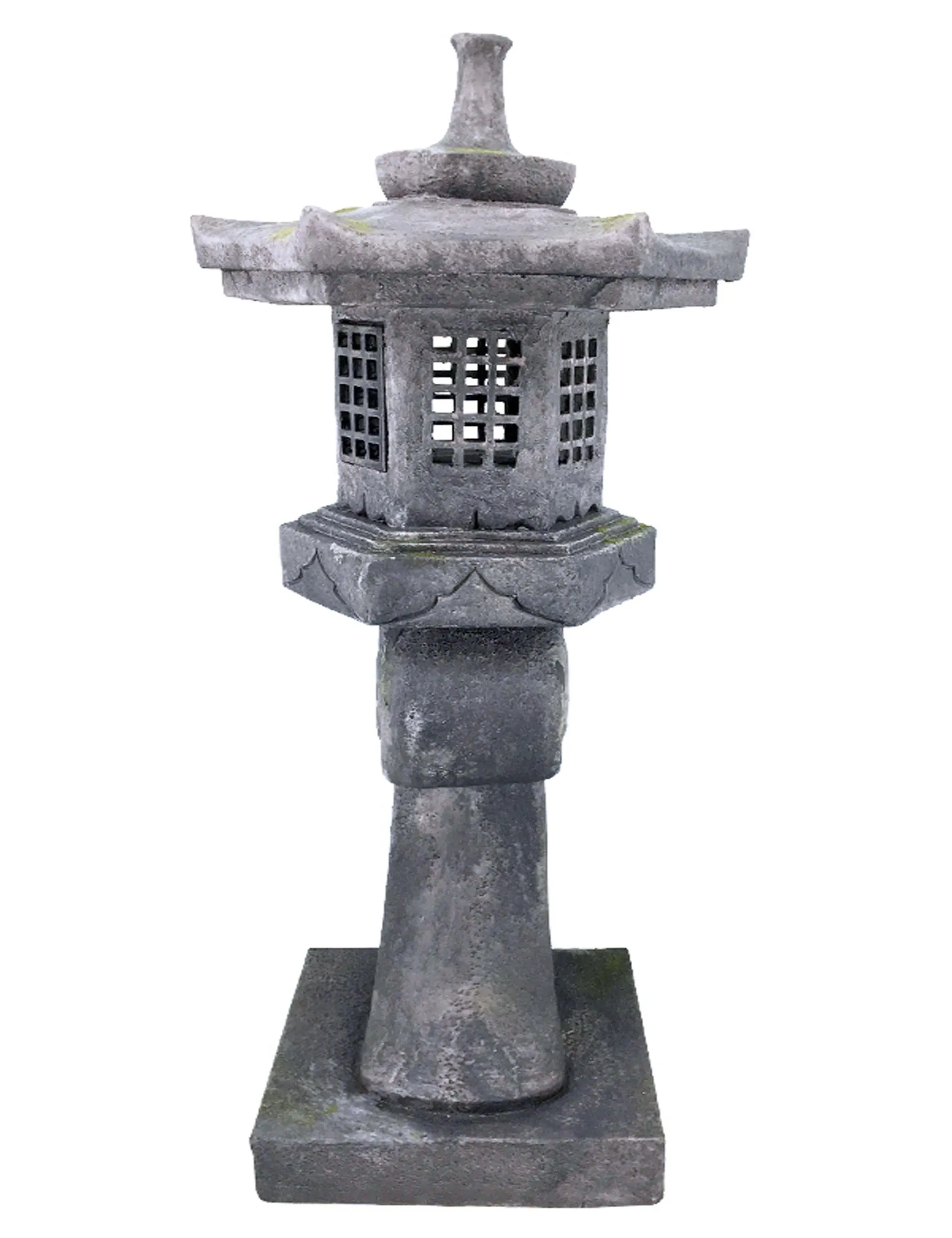 Stone Lantern - Pagoda on Curved Pedestal