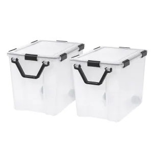 Storage Container with Handles and Wheels WeatherPro® 2 Pack - 103QT - Gasket Box