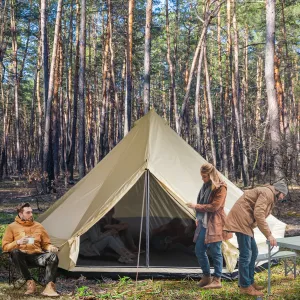 timeless 10-Person Waterproof Camping Tent Yurt with Unique Style, Spacious Interior, & Breathable Waterproof Design, 16' x 16' x 10'