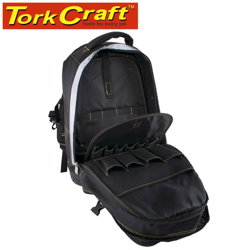 TORK CRAFT TOOL BACKPACK BLACK WITH RUBBER BASE 65 X 20 X 40CM TORK CRAFT TC991088