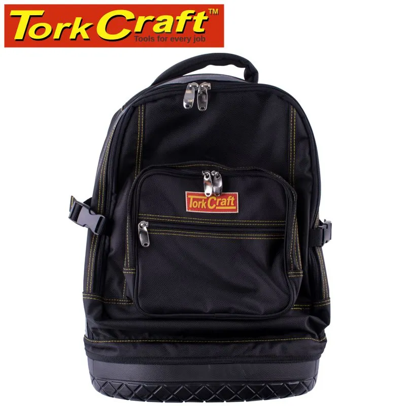 TORK CRAFT TOOL BACKPACK BLACK WITH RUBBER BASE 65 X 20 X 40CM TORK CRAFT TC991088