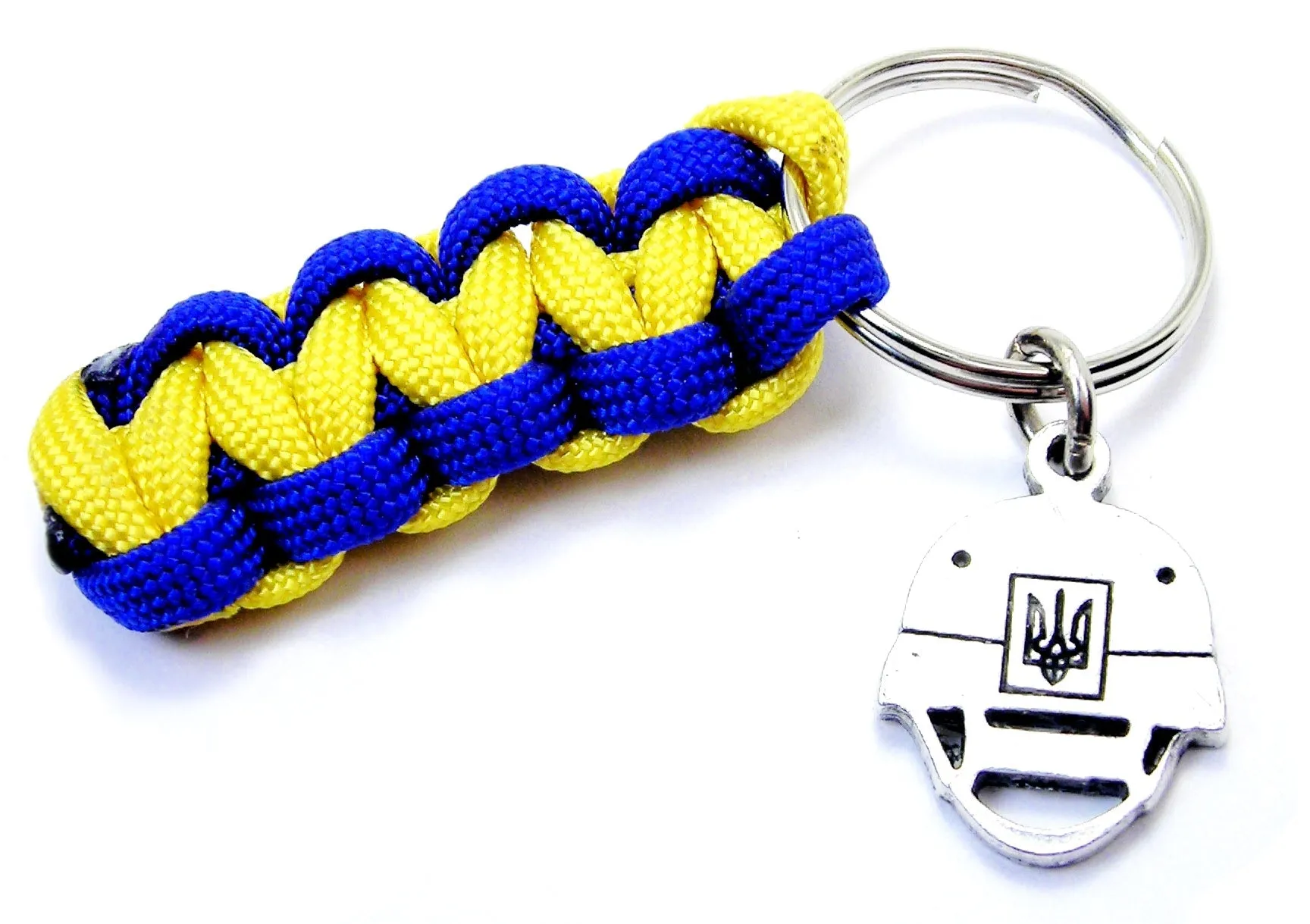 Ukrainian Military Helmet 550 Military Spec Paracord Key Chain