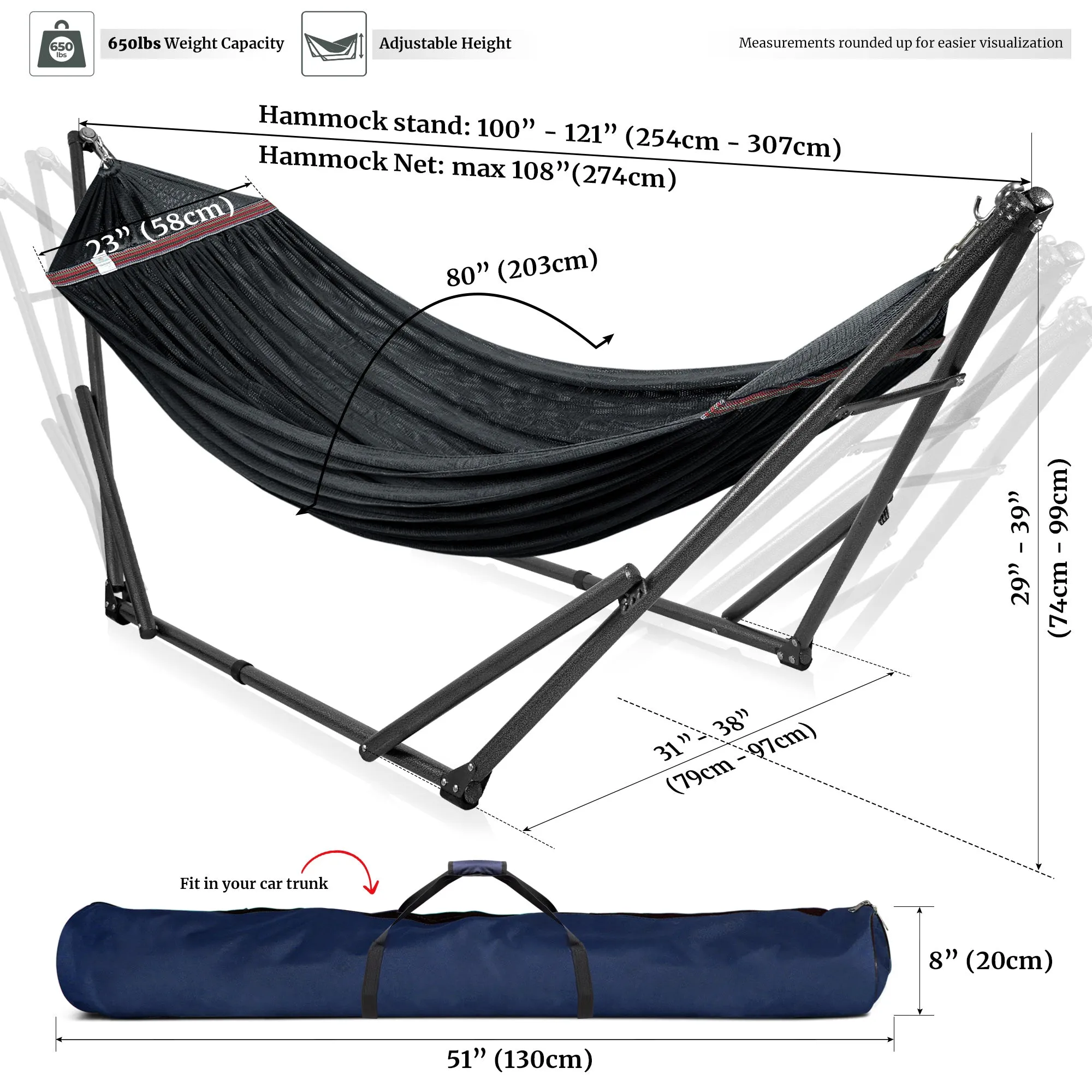 Universal Hammock with Stands