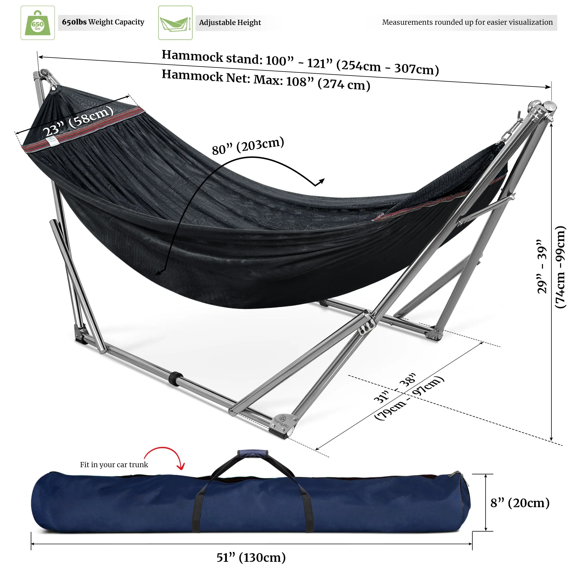 Universal Stainless Steel Hammock Stand