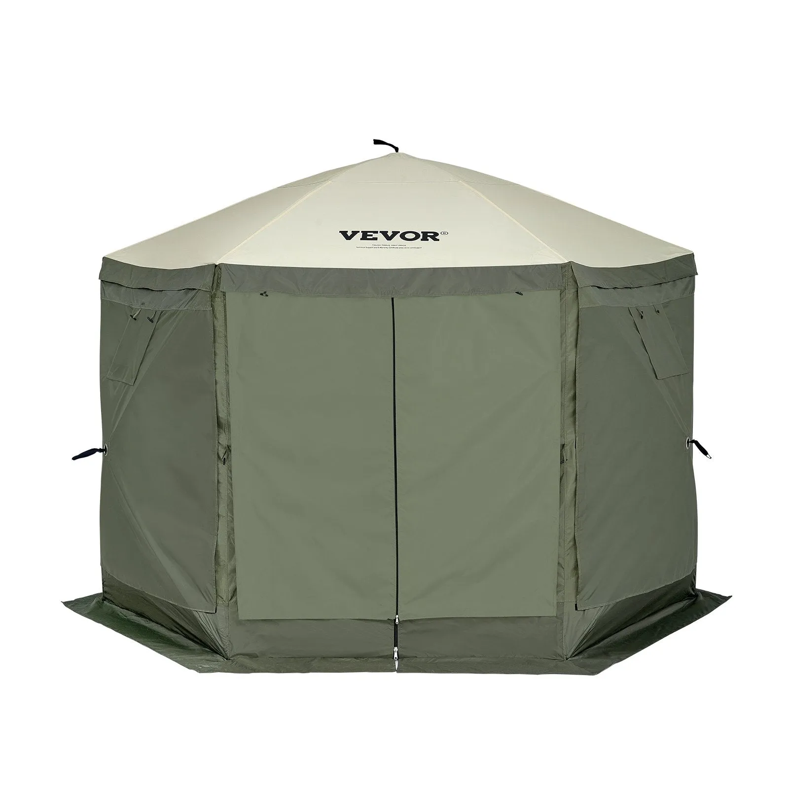 Vevor Pop Up Gazebo Tent 6 Sided Canopy with Privacy Windows 10' x 10' New