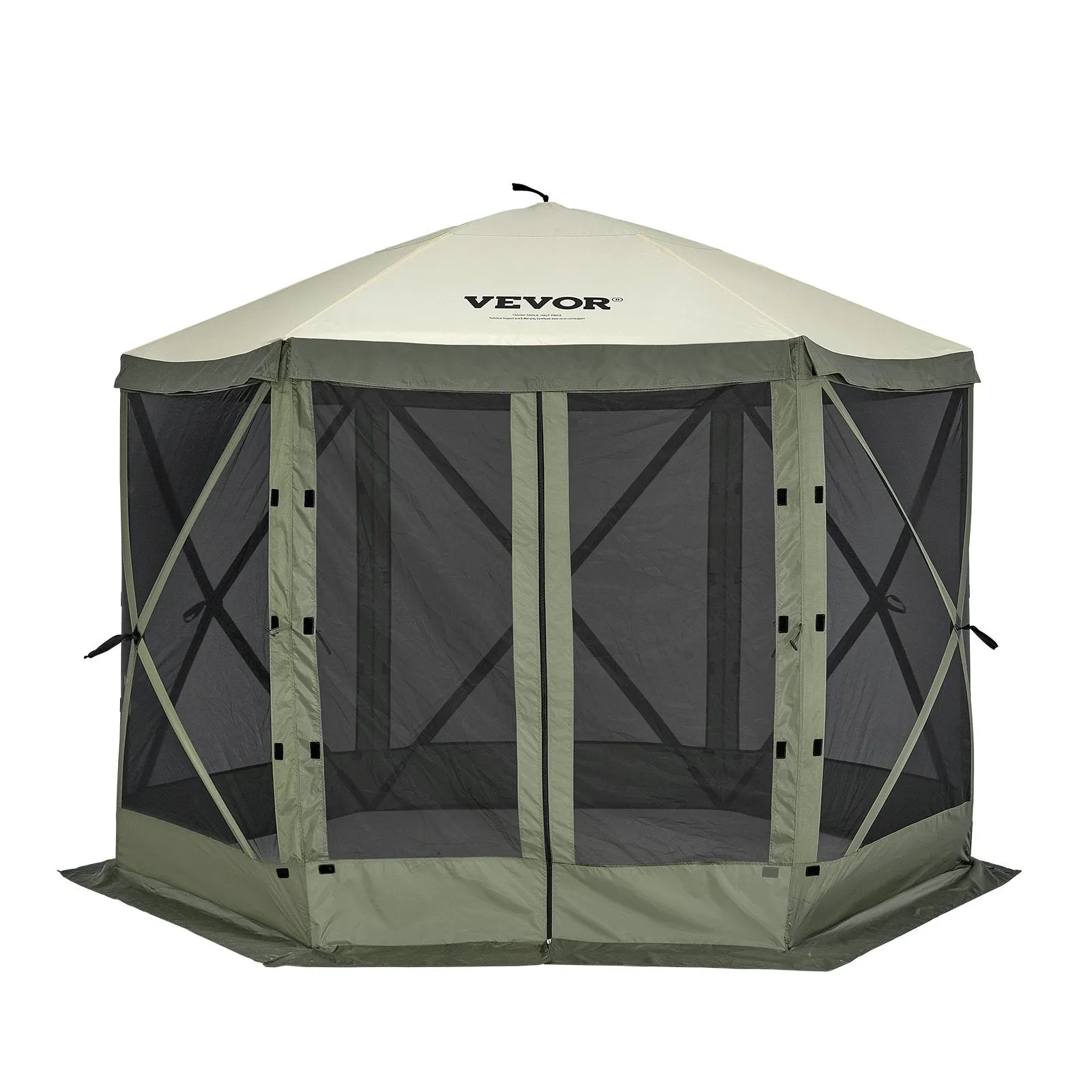 Vevor Pop Up Gazebo Tent 6 Sided Canopy with Privacy Windows 10' x 10' New