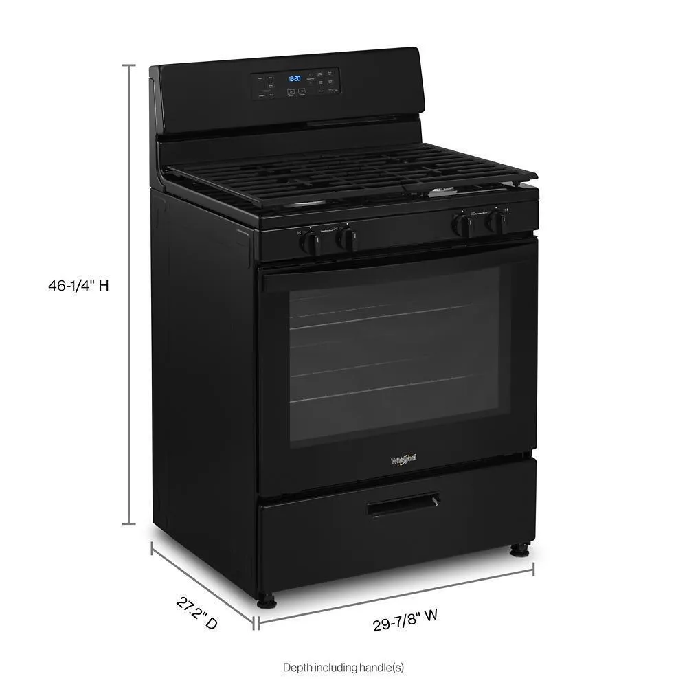 Whirlpool WFG320M0MB 5.1 Cu. Ft. Freestanding Gas Range with Broiler Drawer